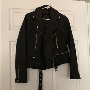 Black fax leather jacket